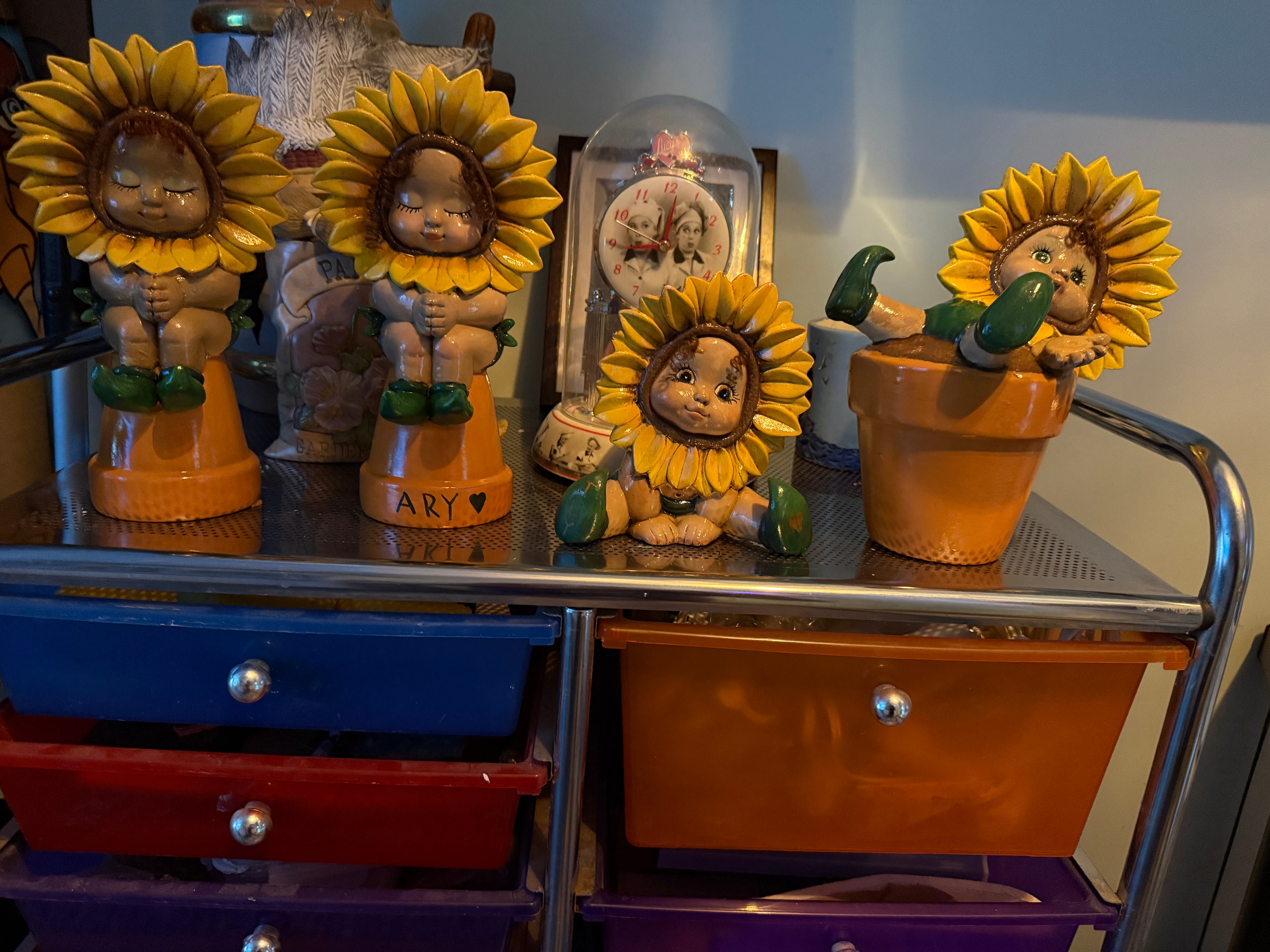 Set 4 sunflower babies