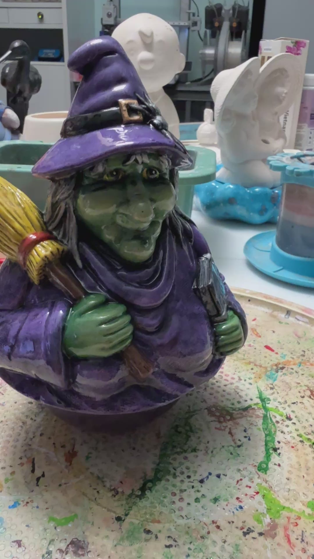 Roly-Poly Witch Music Box