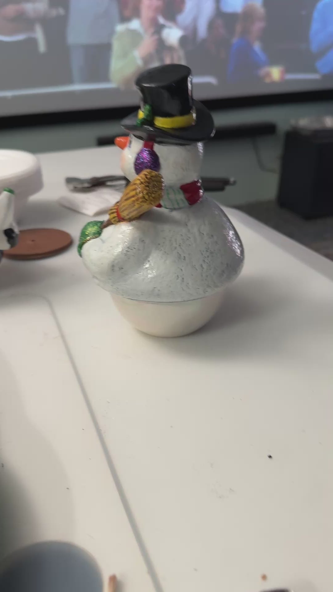 Roly-Poly Snowman Music Box