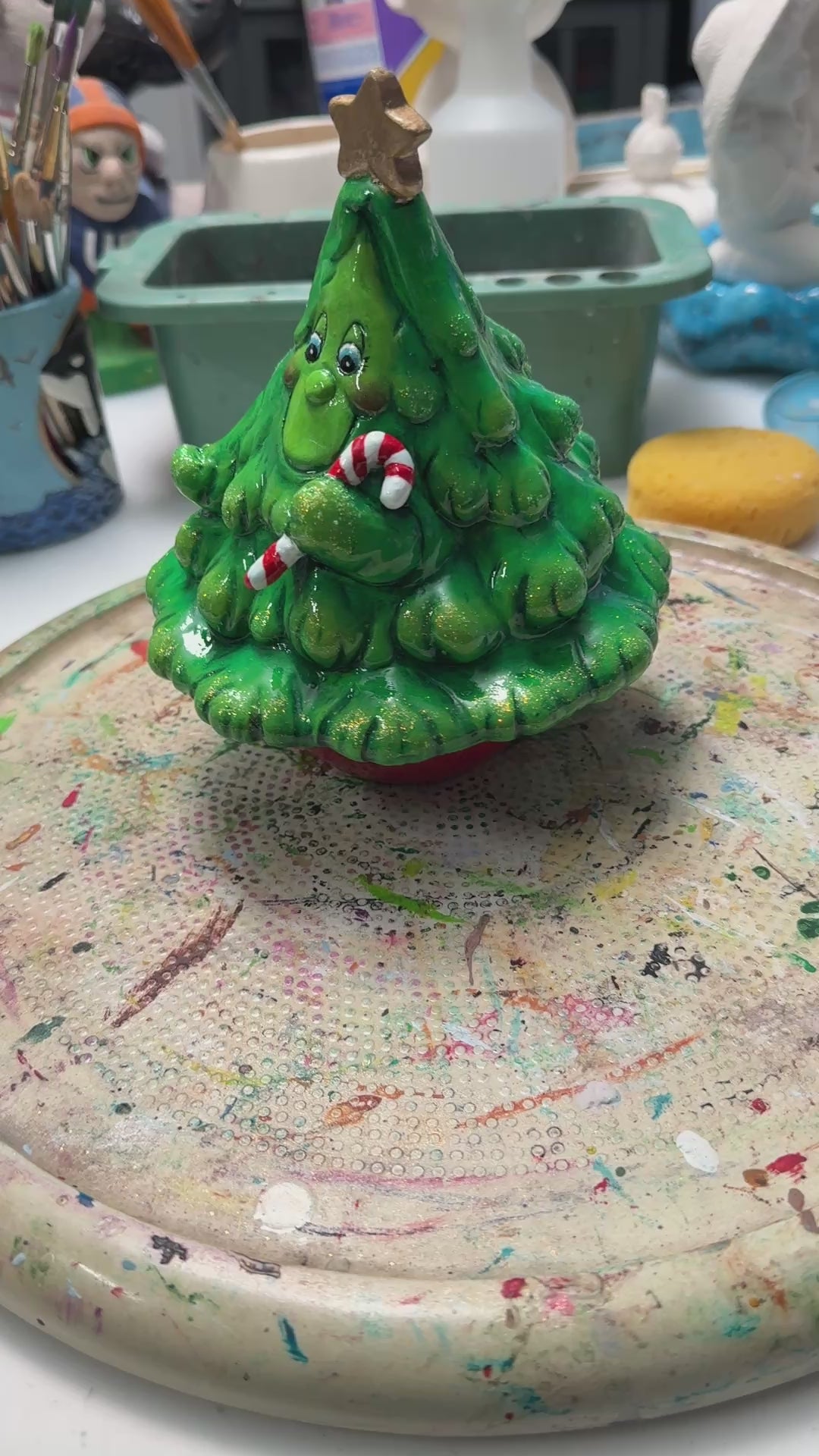 Roly-Poly Christmas Tree Music Box